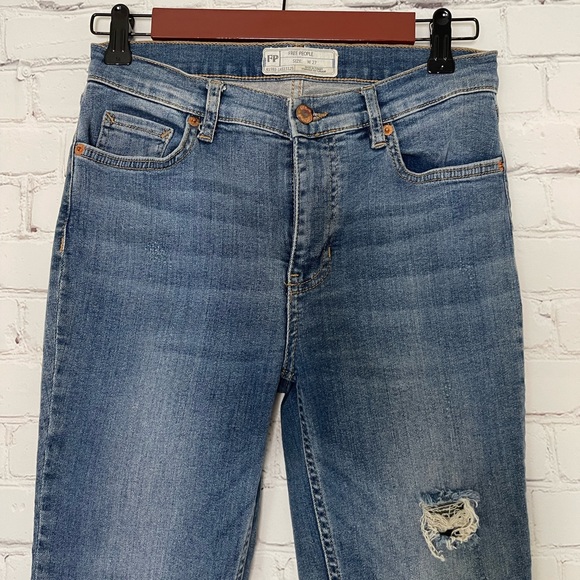 Free People Great Heights Frayed Skinny Jeans size 27 - Picture 7 of 12